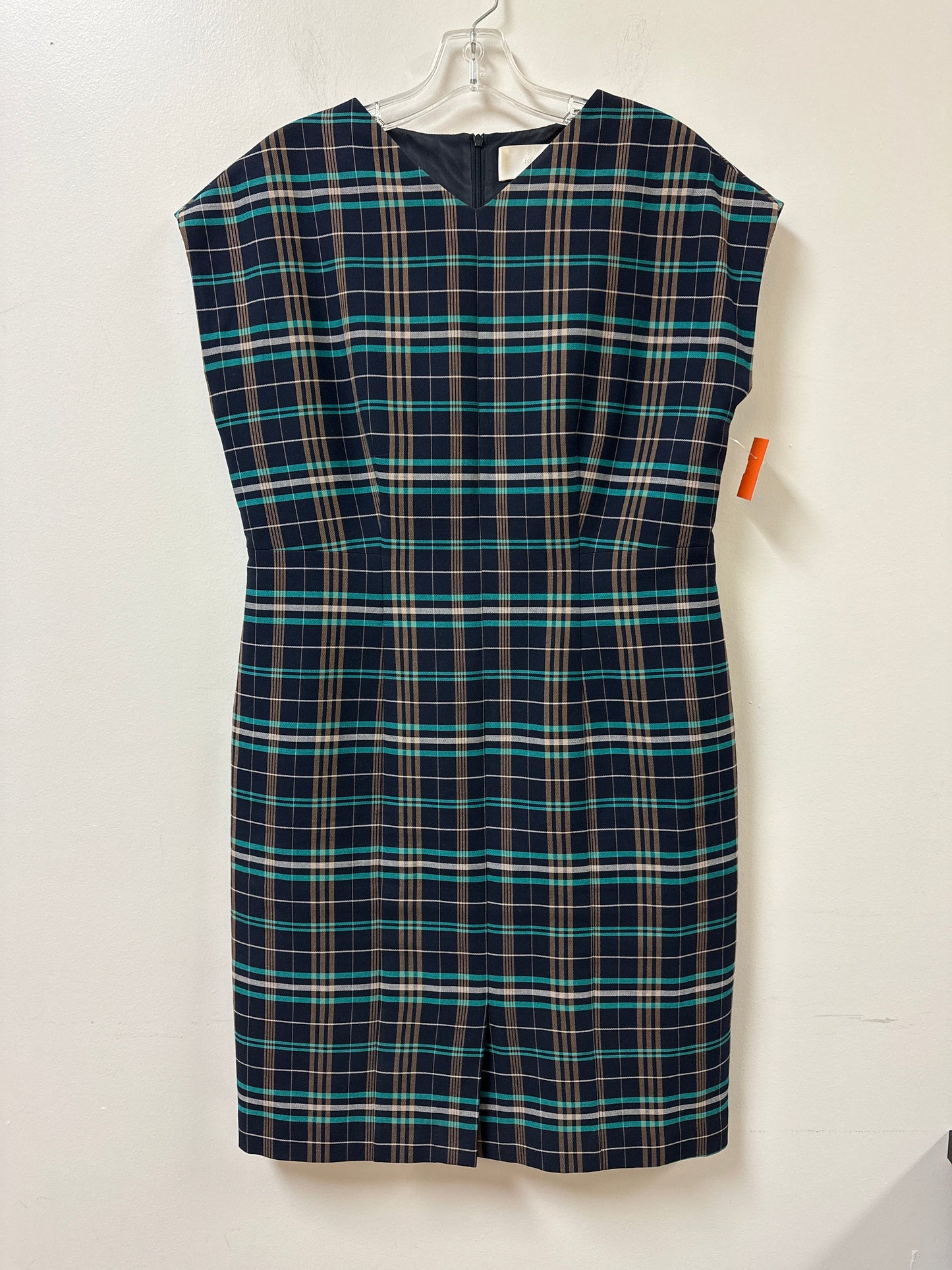 Dress Casual Midi By Hugo Boss In Blue & Green, Size: 1x