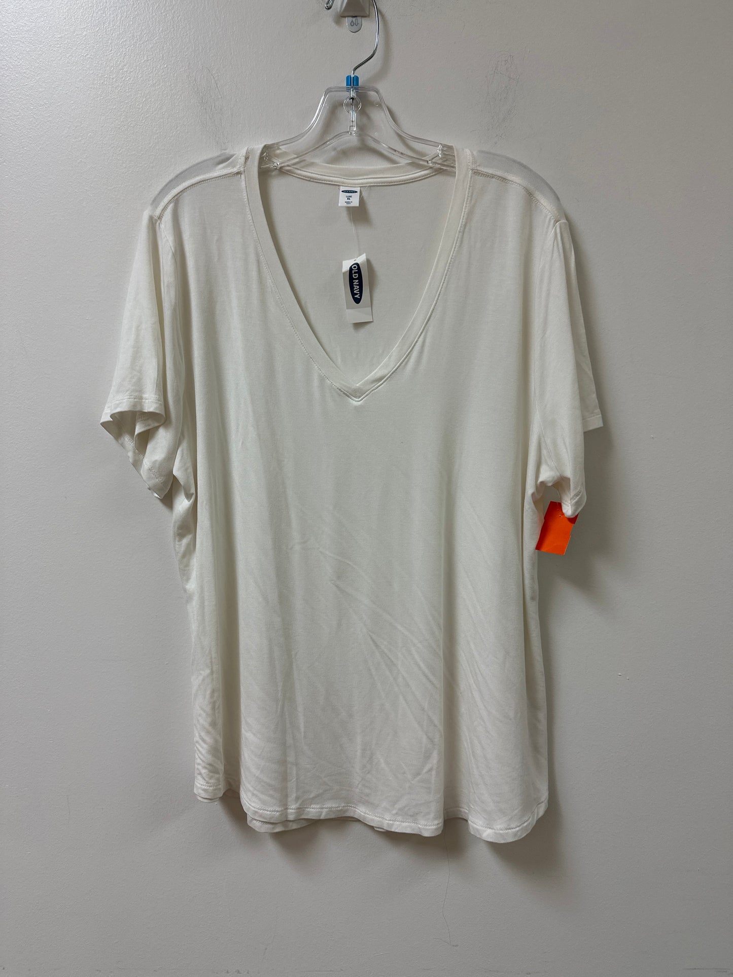 Top Short Sleeve By Old Navy In White, Size: Xl