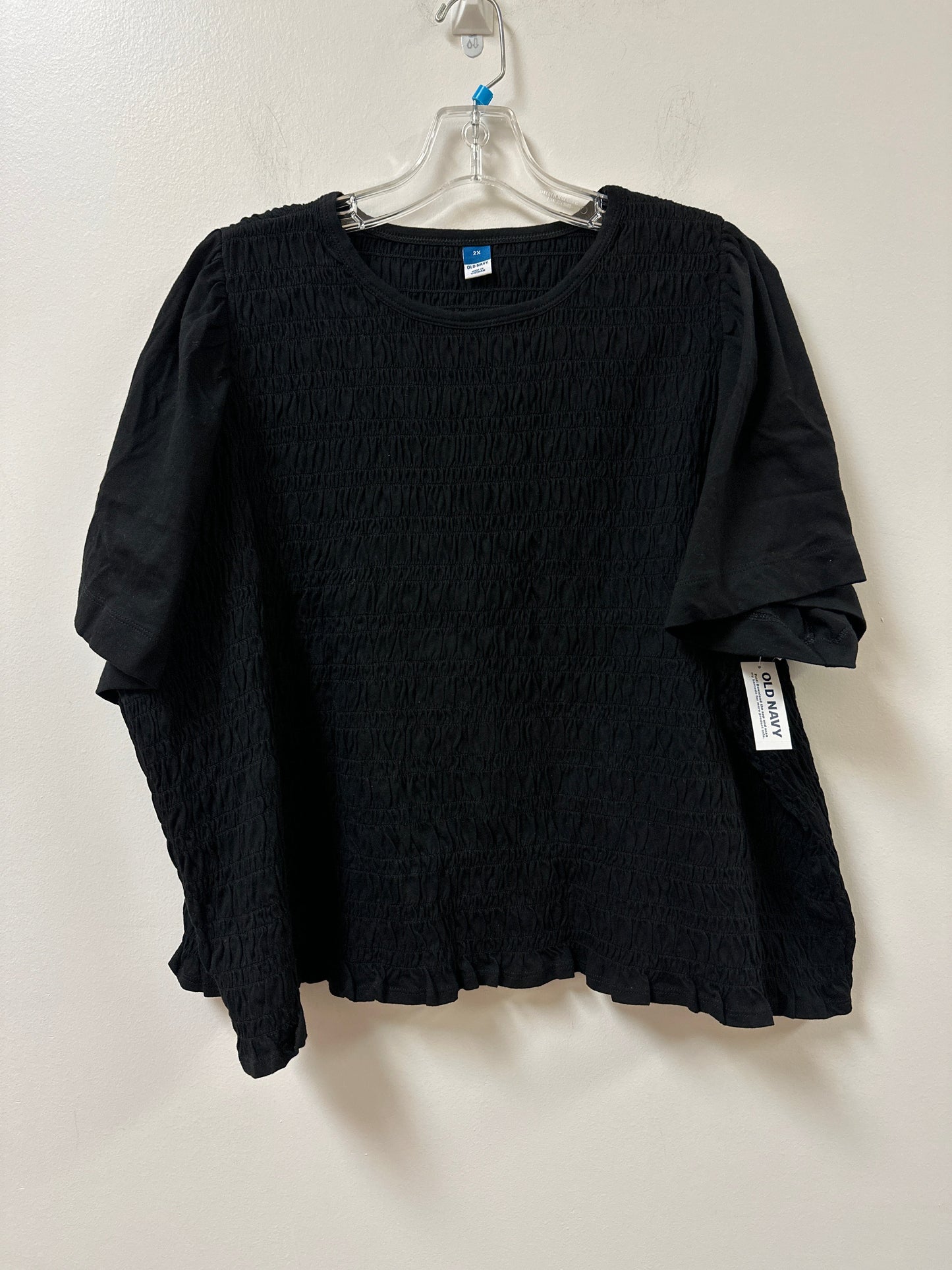 Top Short Sleeve By Old Navy In Black, Size: 2x