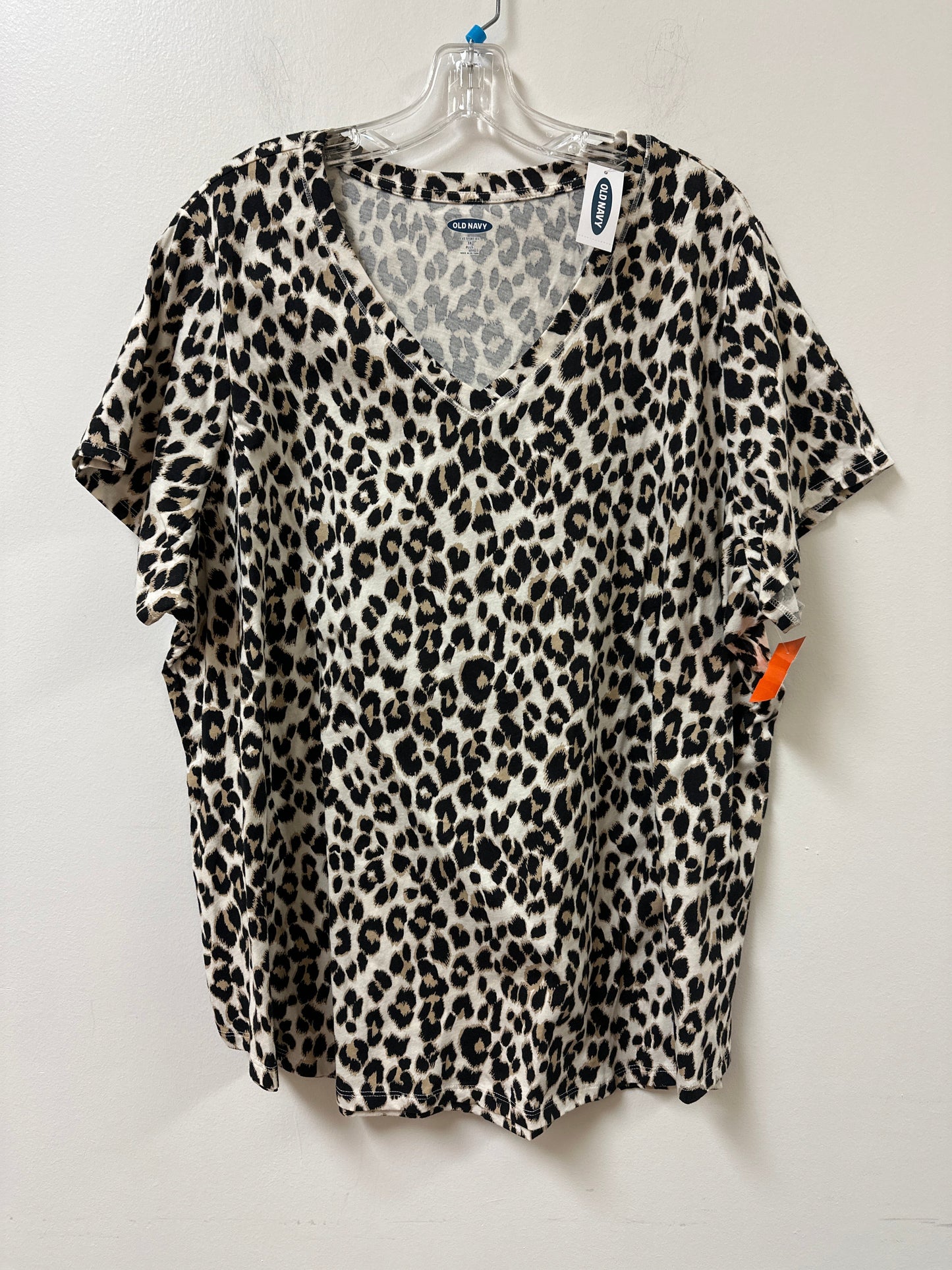 Top Short Sleeve By Old Navy In Animal Print, Size: 3x