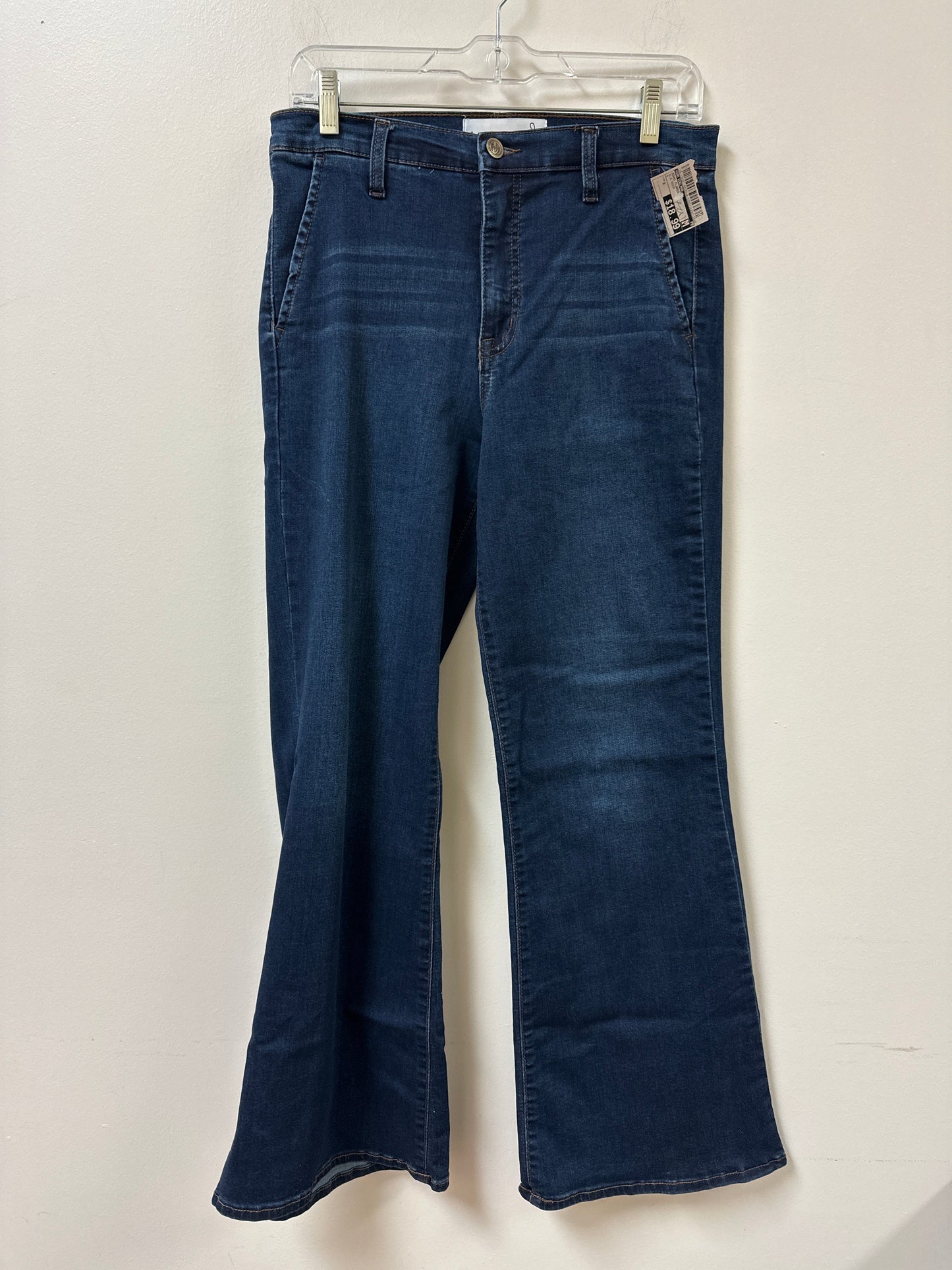 Jeans Flared By Sam Edelman In Blue Denim, Size: 8