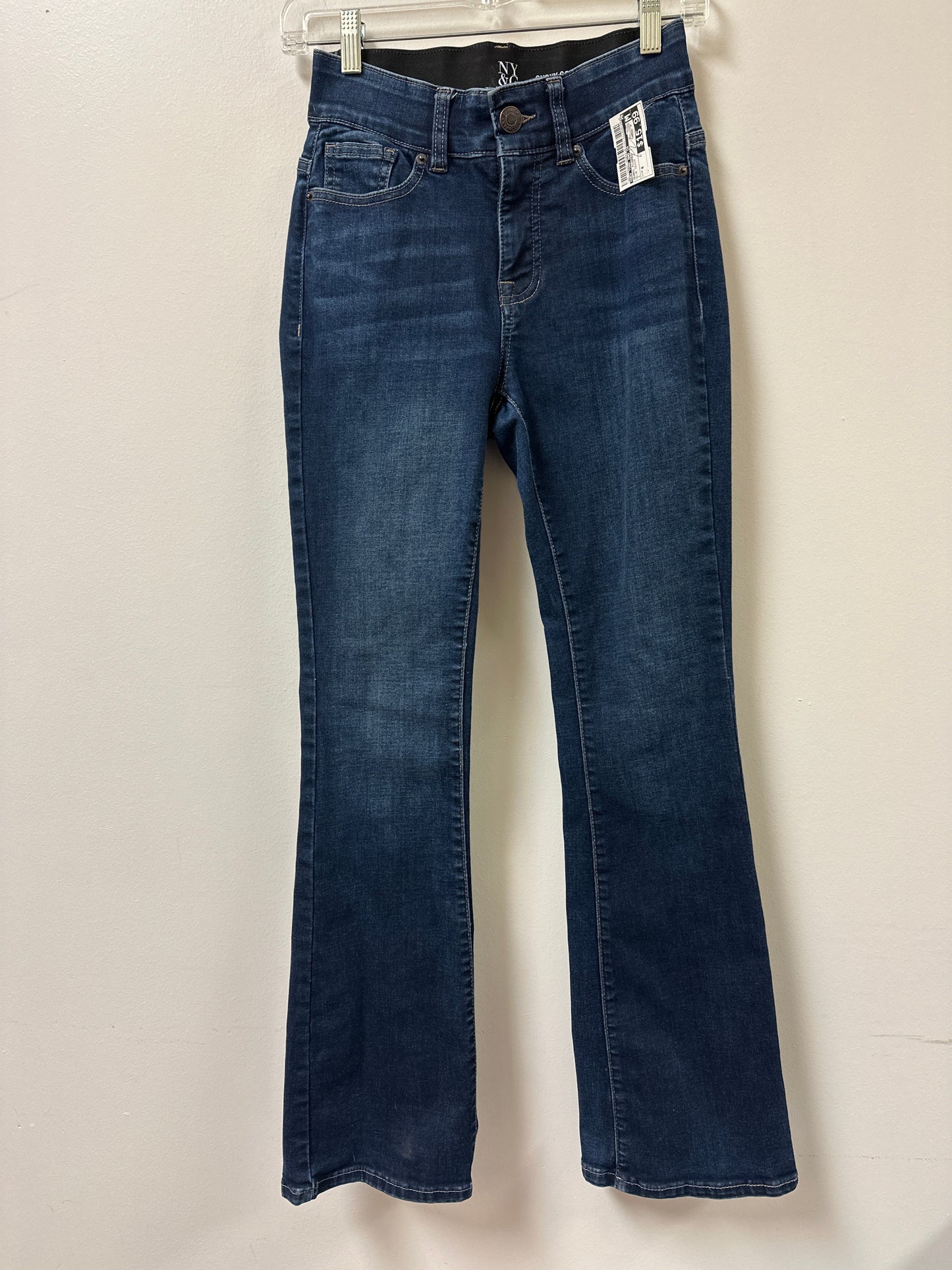 Jeans Flared By New York And Co In Blue Denim, Size: 4