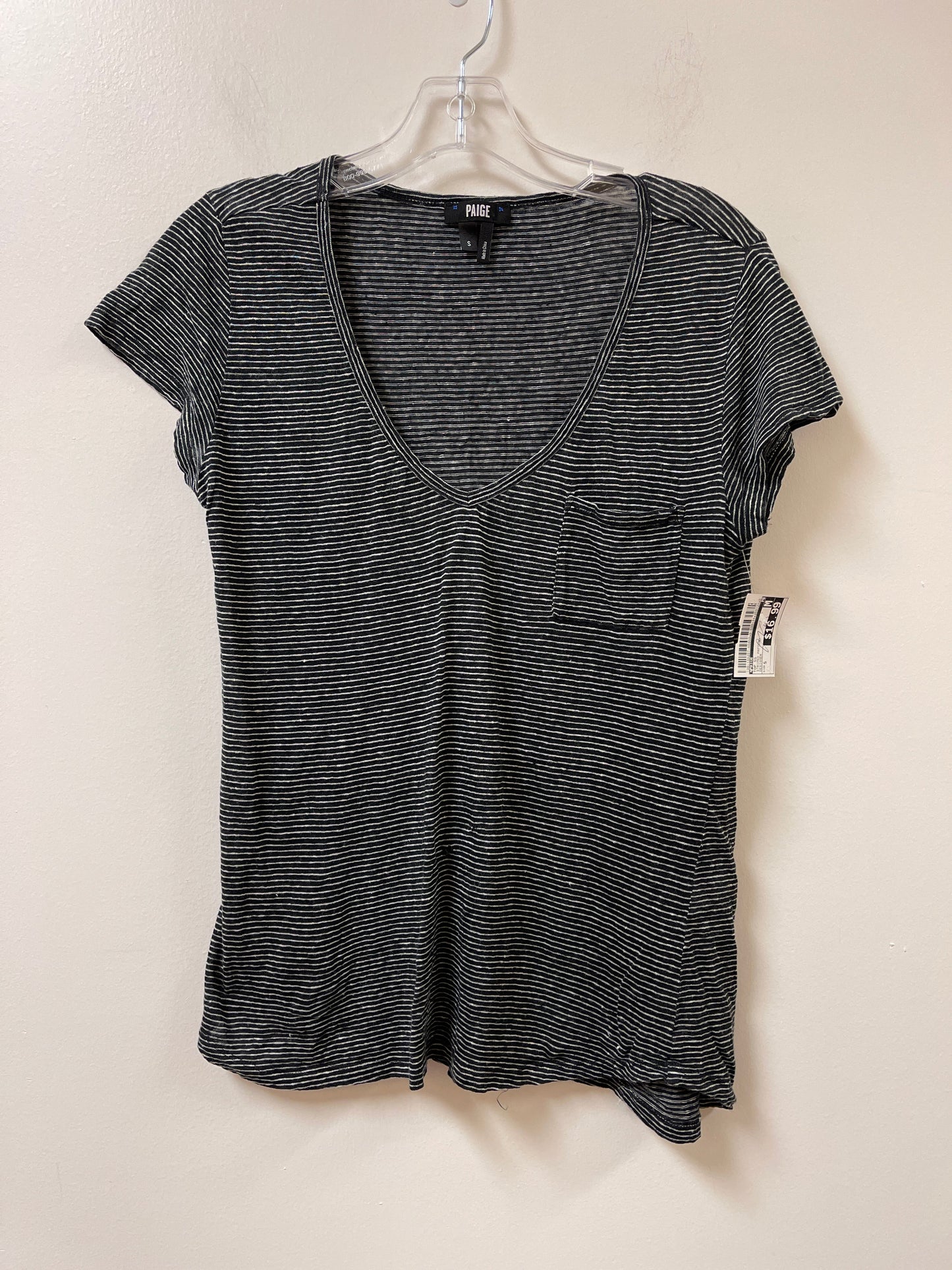 Top Short Sleeve By Paige In Striped Pattern, Size: S