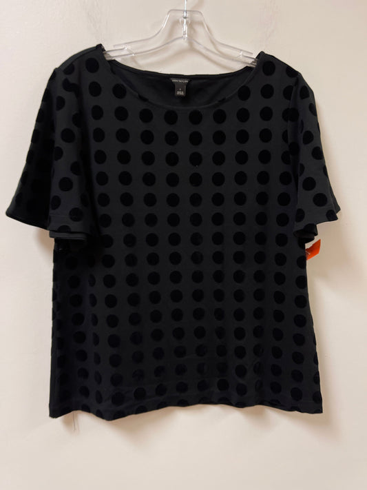 Top Short Sleeve By Ann Taylor In Black, Size: L