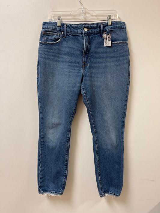 Jeans Straight By Good American In Blue Denim, Size: 14