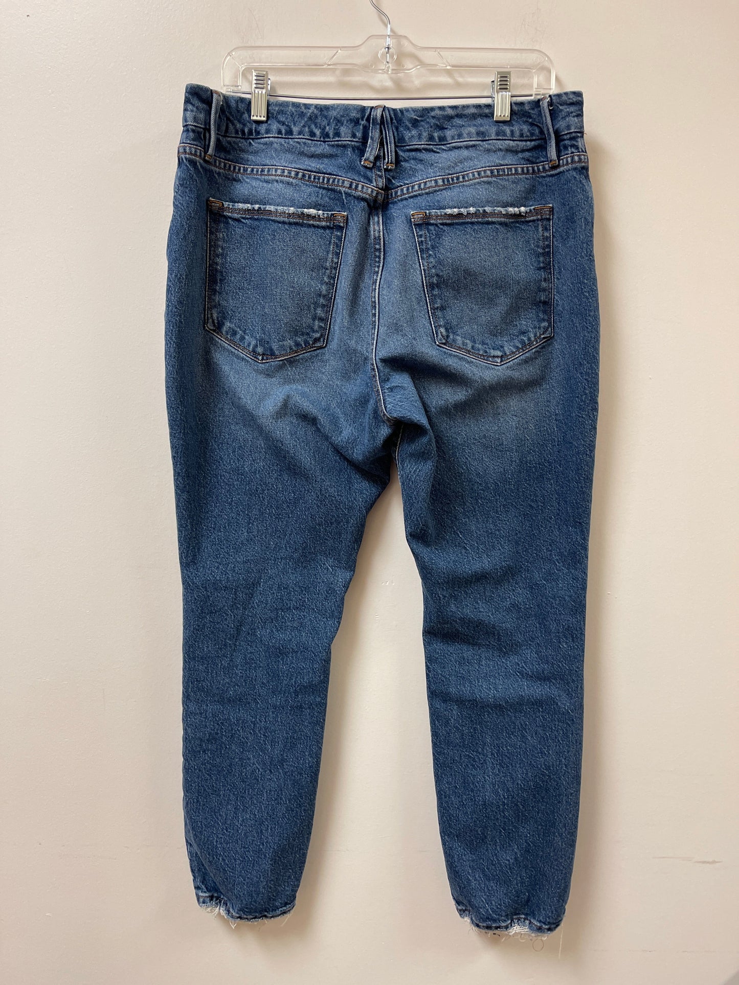 Jeans Straight By Good American In Blue Denim, Size: 14