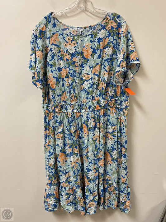 Dress Casual Short By Croft And Barrow In Floral Print, Size: 2x