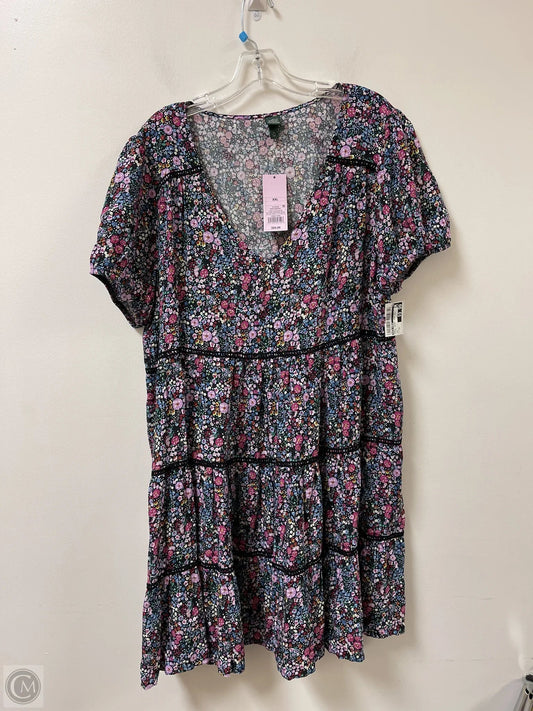 Dress Casual Short By Wild Fable In Floral Print, Size: 2x