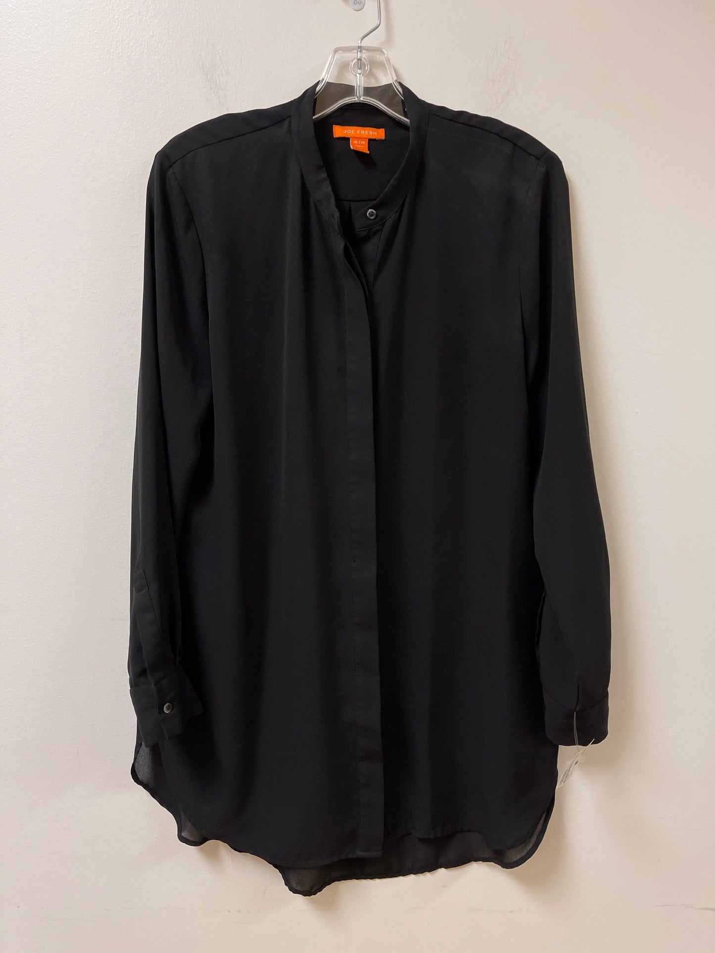 Blouse Long Sleeve By Joe Fresh In Black, Size: M