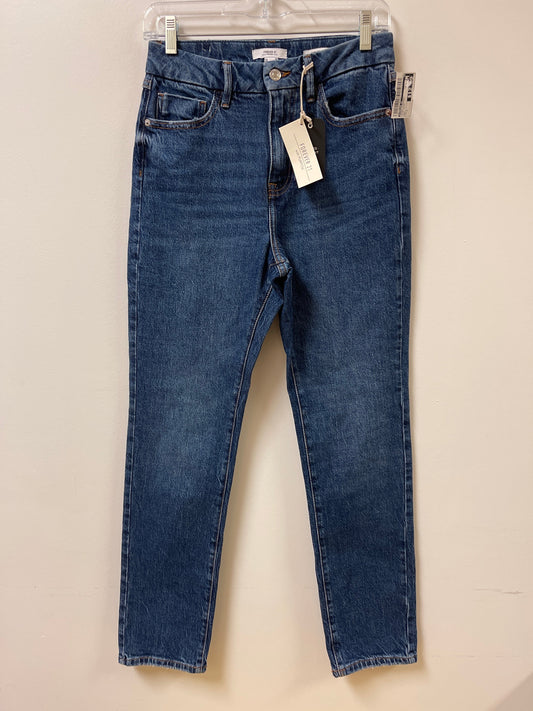 Jeans Straight By Forever 21 In Blue Denim, Size: 2