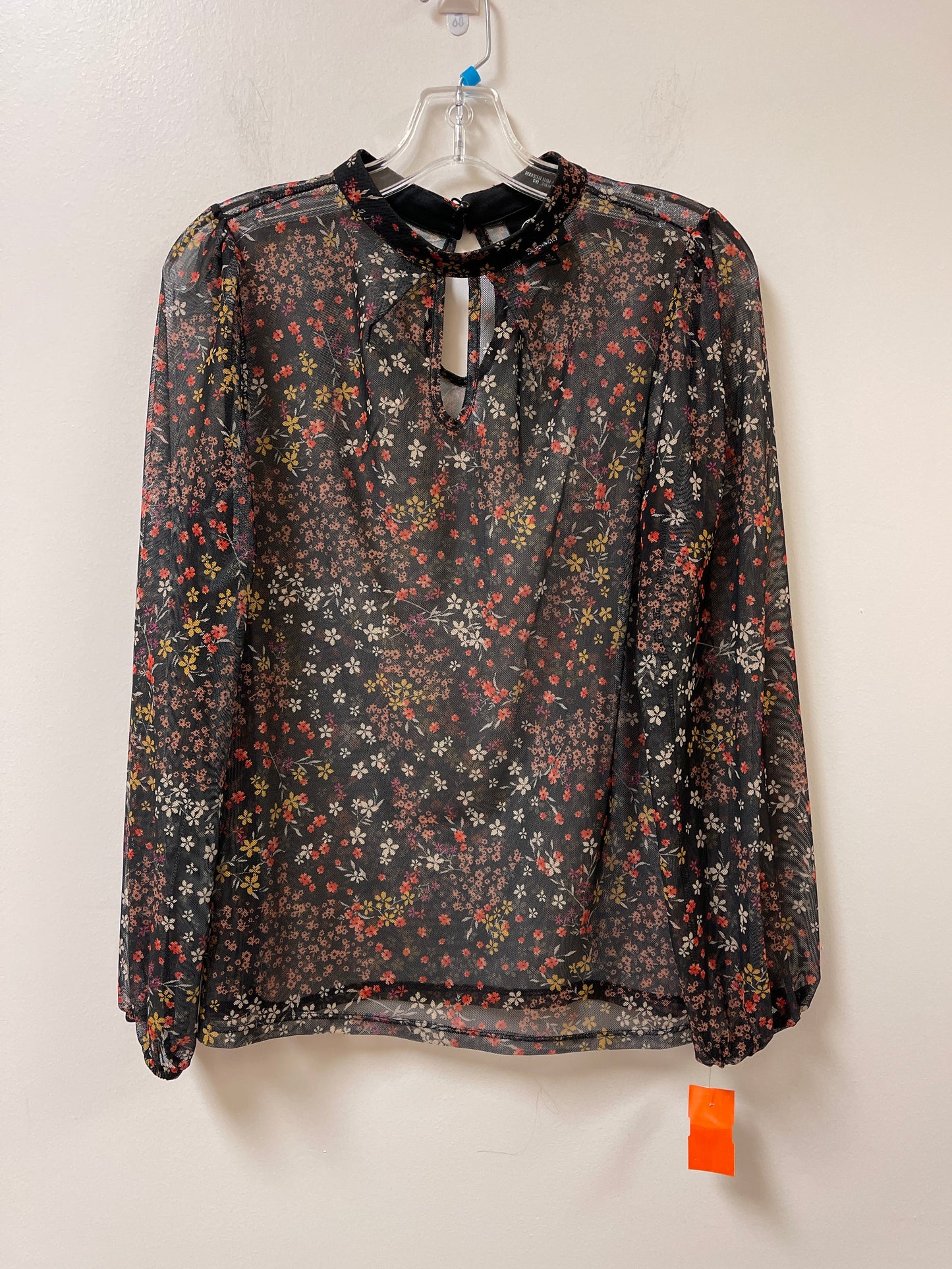 Top Long Sleeve By Bobeau In Floral Print, Size: M