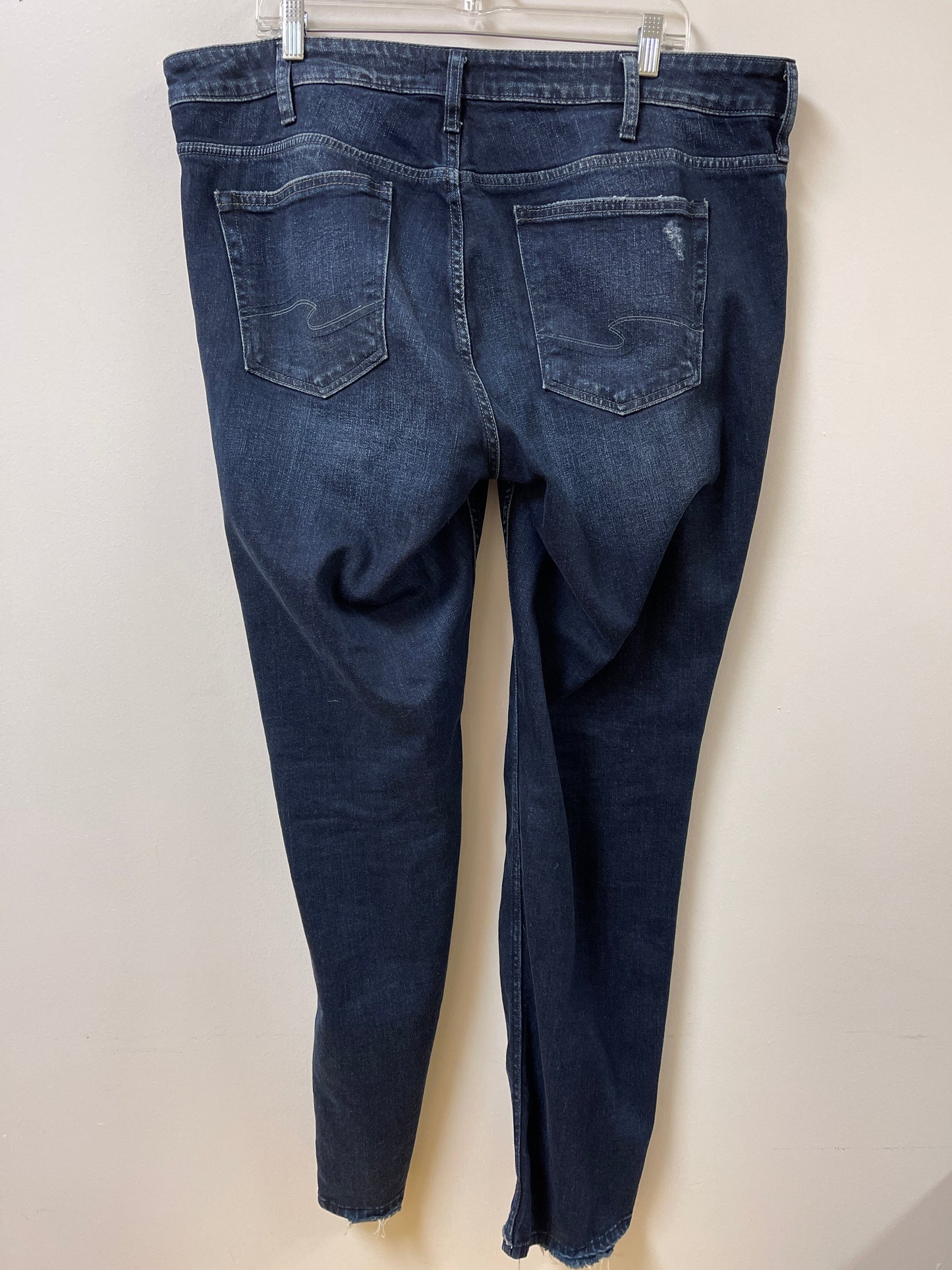 Jeans Flared By Silver In Blue Denim, Size: 16