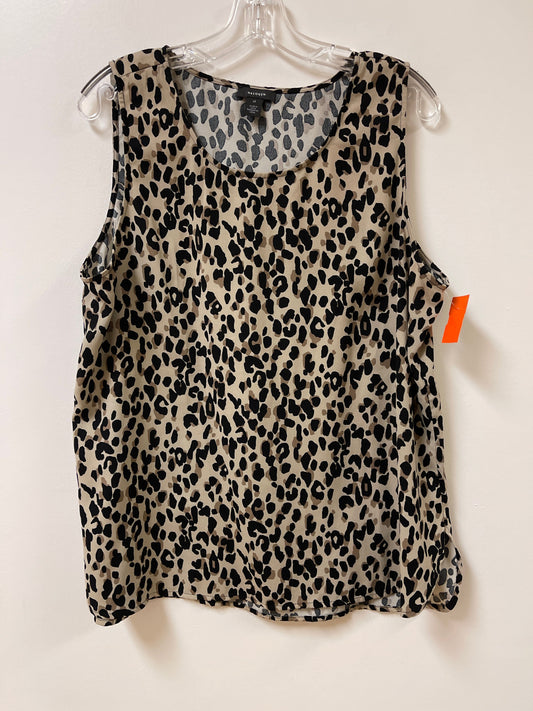 Top Sleeveless By Halogen In Animal Print, Size: Xl