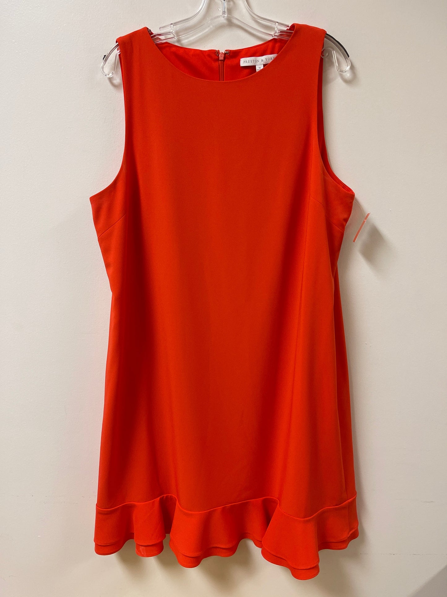 Dress Casual Short By Preston And New York In Orange, Size: 1x