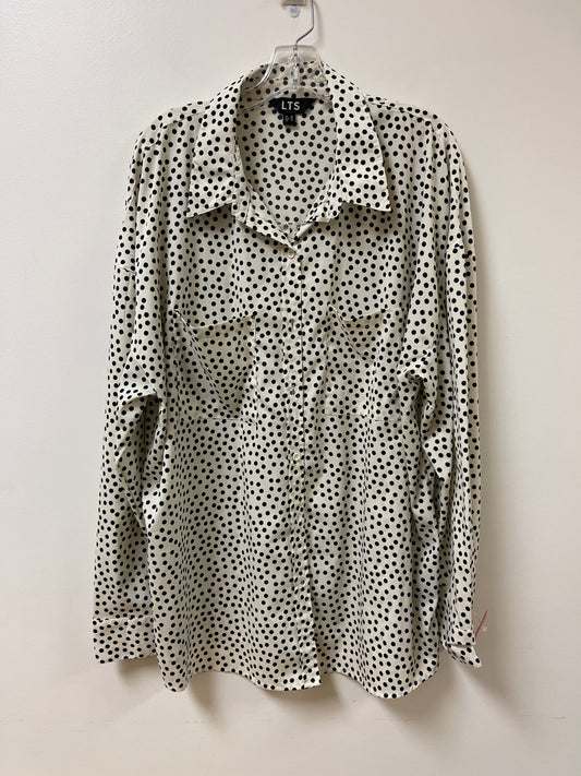 Blouse Long Sleeve By Clothes Mentor In Polkadot Pattern, Size: 1x