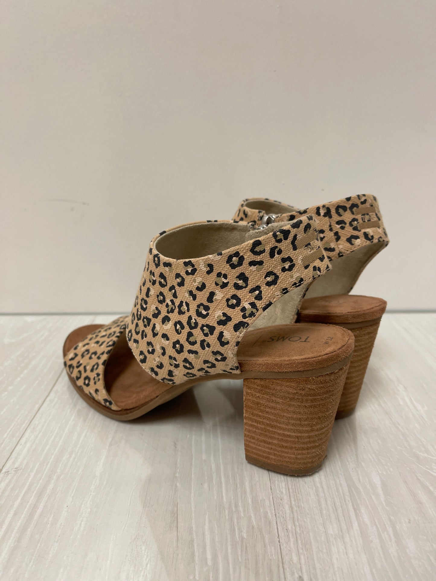 Sandals Heels Block By Toms In Animal Print, Size: 12