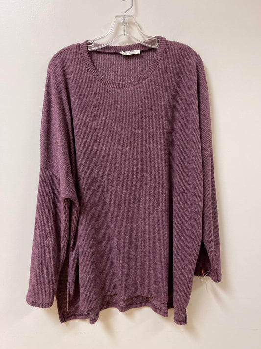 Top Long Sleeve By Zenana Outfitters In Purple, Size: Xl