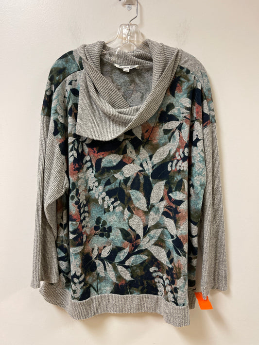 Top Long Sleeve By Zac And Rachel In Floral Print, Size: 2x