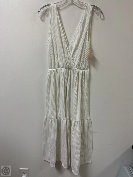 Dress Casual Midi By Caution To The Wind In White, Size: M