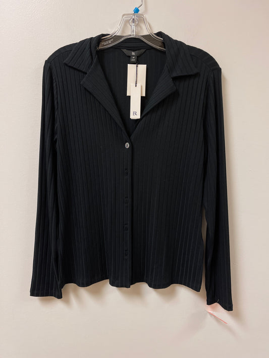 Blouse Long Sleeve By Banana Republic In Black, Size: M