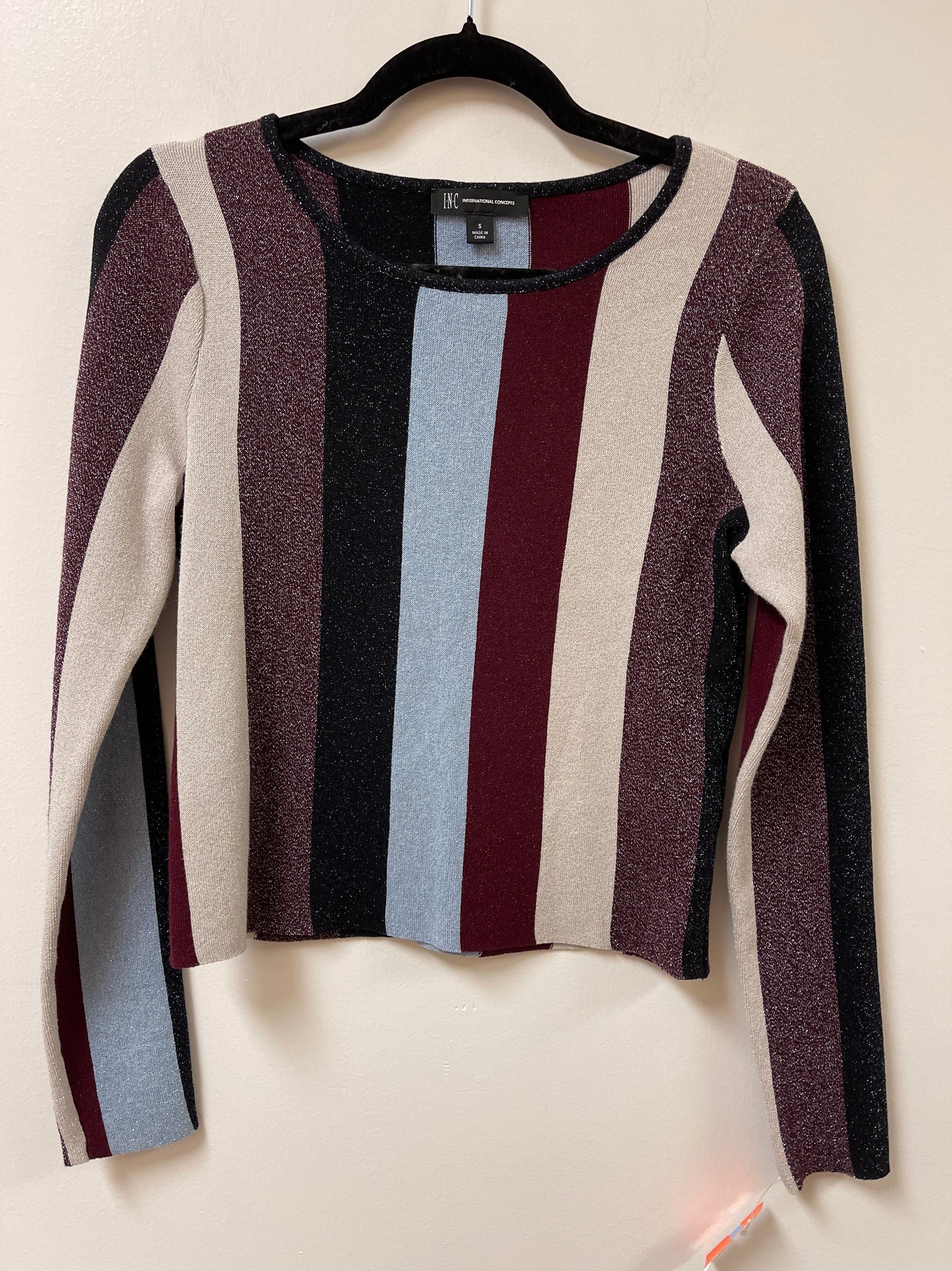 Sweater By Inc In Blue & Red & White, Size: S