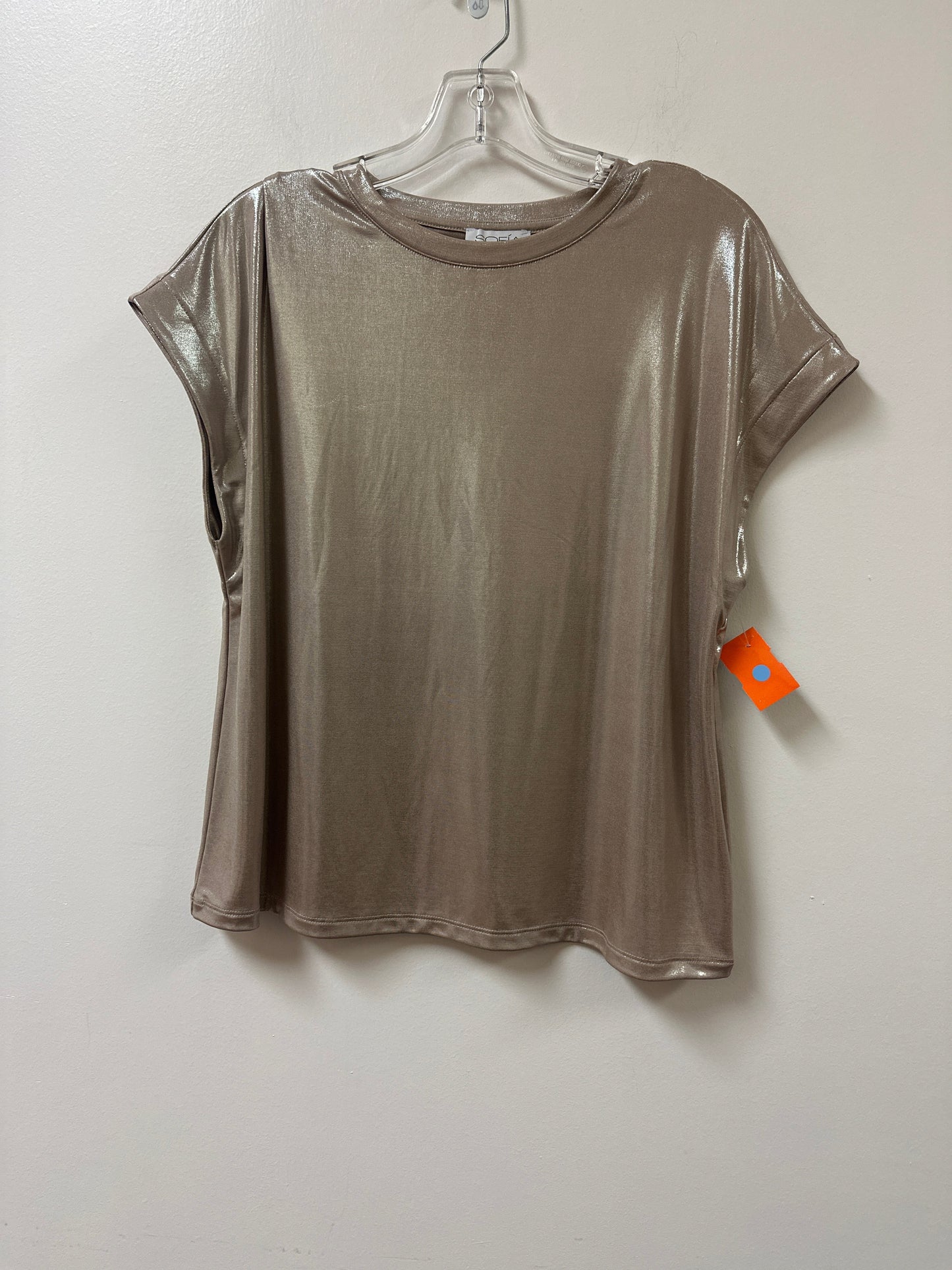 Top Short Sleeve By Sofia By Sofia Vergara In Gold, Size: M