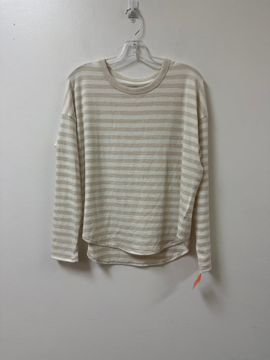 Top Long Sleeve By Time And Tru In Cream, Size: M