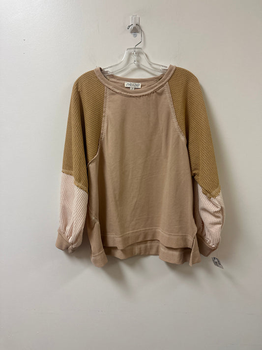 Top Long Sleeve By She + Sky In Brown, Size: S