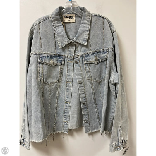 Jacket Denim By Savanna Jane In Blue Denim, Size: 3x