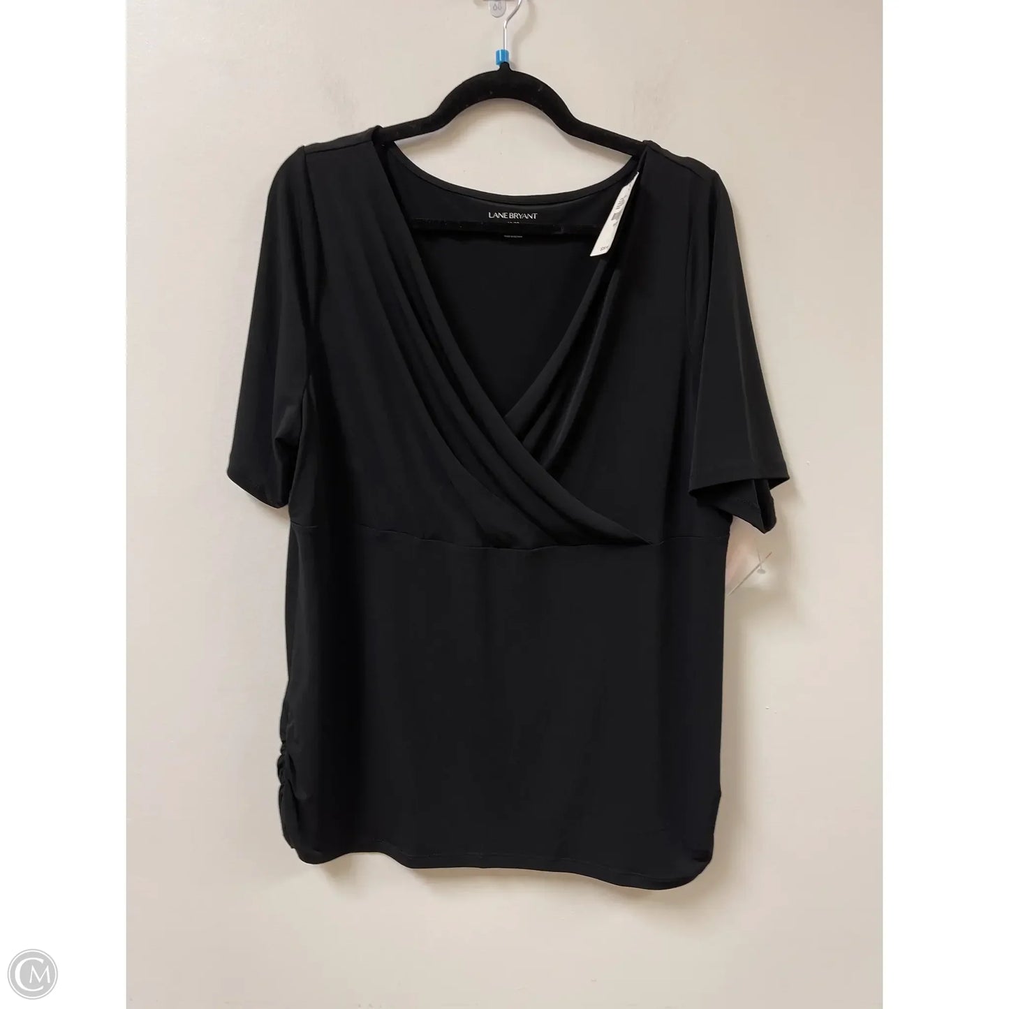 Top Short Sleeve By Lane Bryant In Black, Size: 2x