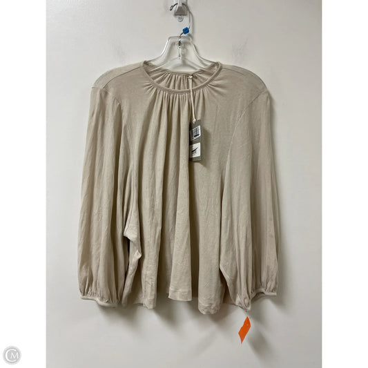 Top Long Sleeve By Everlane In Cream, Size: Xl