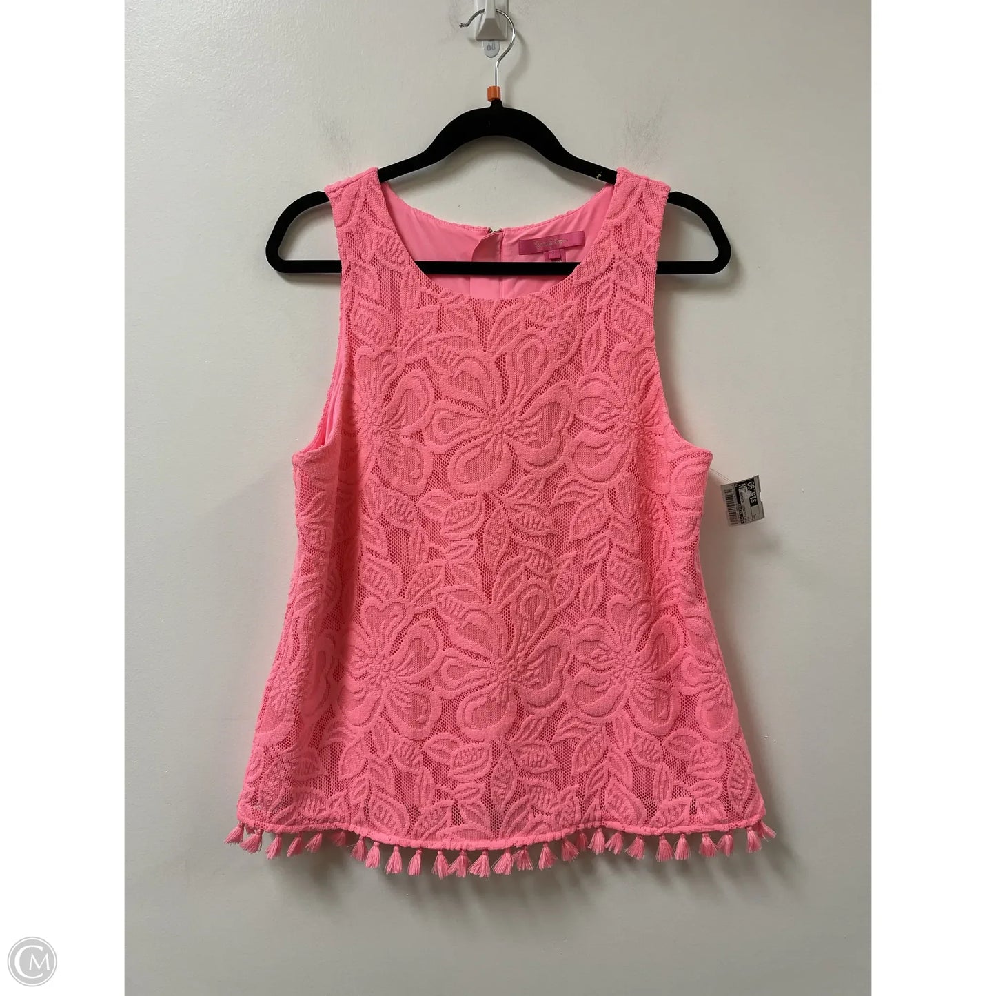 Top Sleeveless Designer By Lilly Pulitzer In Pink, Size: L