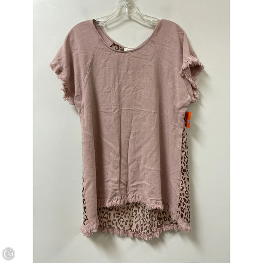 Top Short Sleeve By Umgee In Pink, Size: S