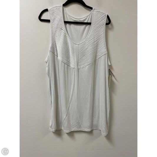 Top Sleeveless By Coldwater Creek In White, Size: 2x