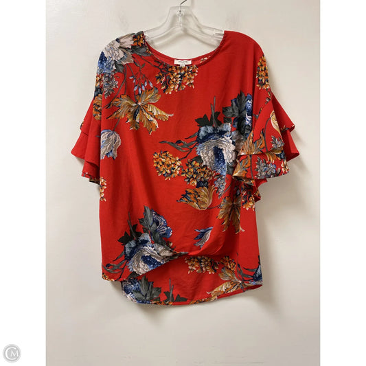 Top Short Sleeve By Umgee In Red, Size: M