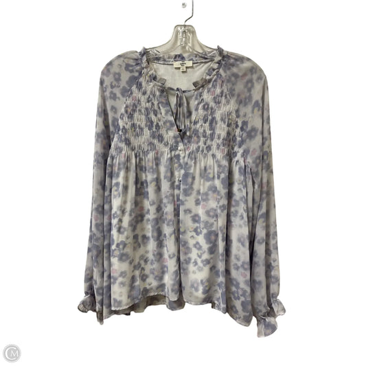 Top Long Sleeve By Entro In Purple, Size: L