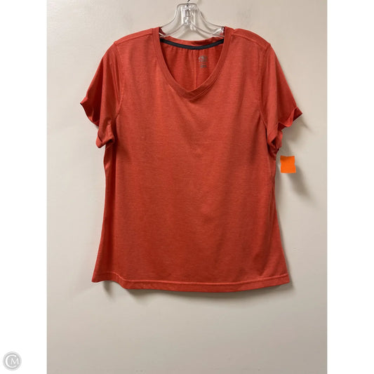 Athletic Top Short Sleeve By Athletic Works In Orange, Size: L