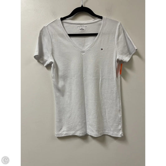 Top Short Sleeve By Tommy Hilfiger In White, Size: M