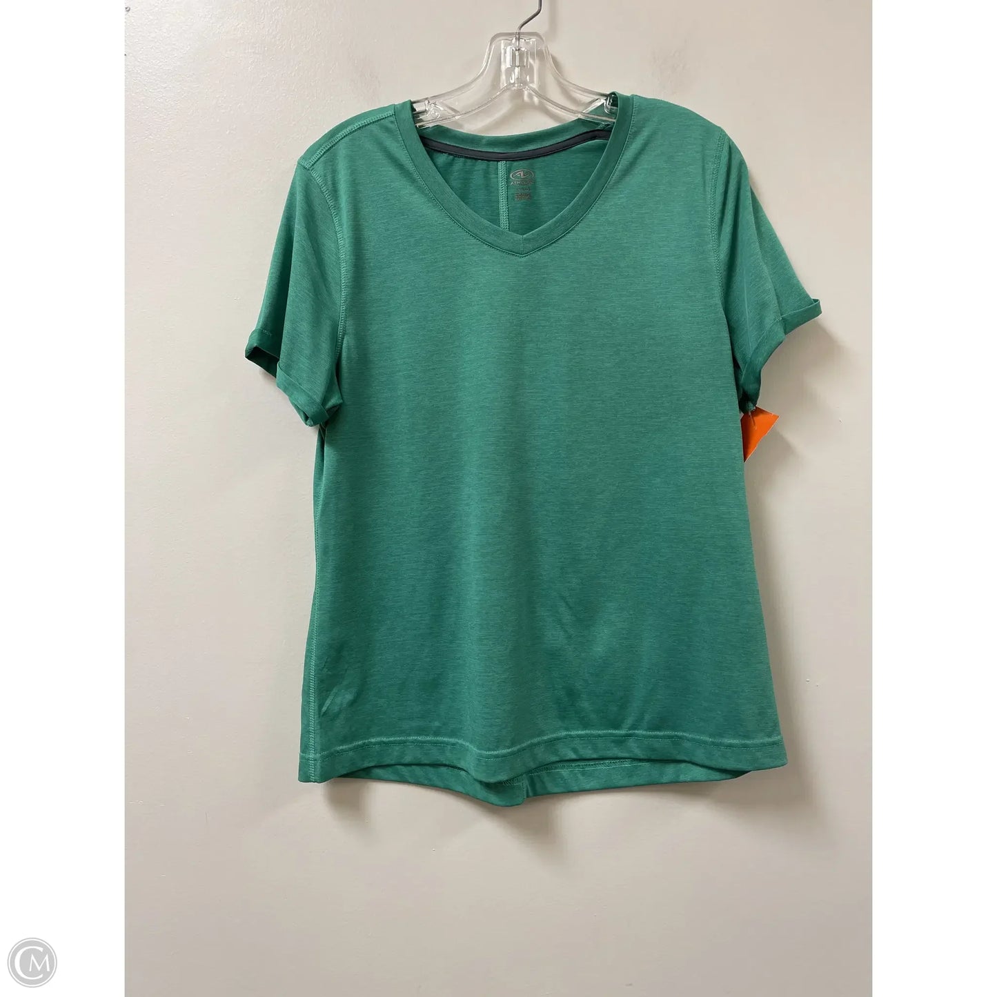 Athletic Top Short Sleeve By Athletic Works In Green, Size: L