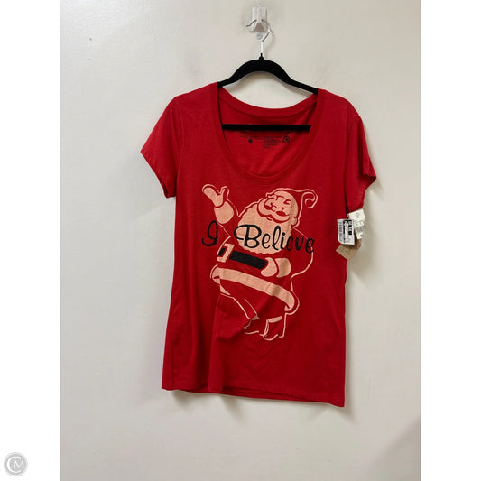 Top Short Sleeve By Lol Vintage In Red, Size: 2x