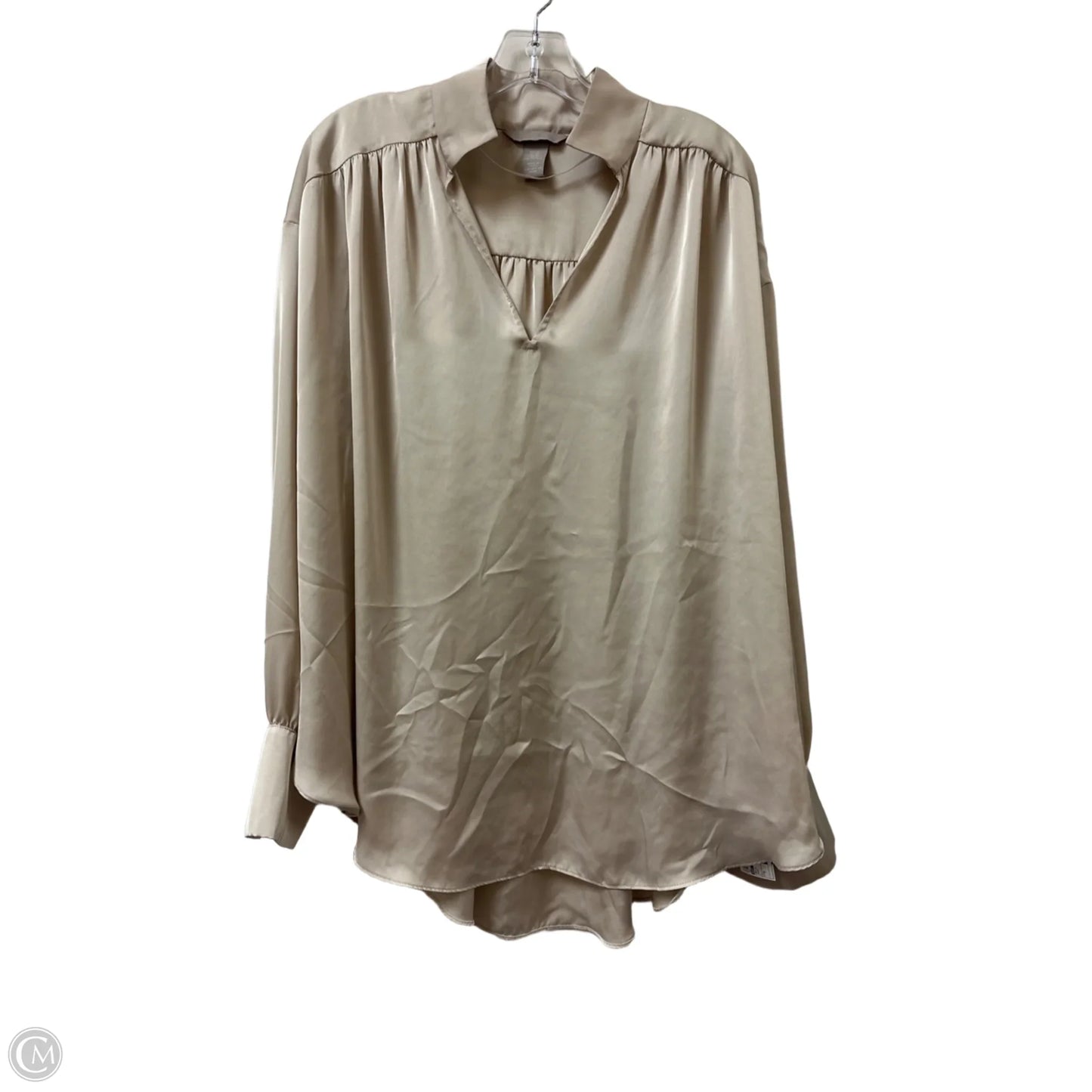 Top Long Sleeve By H&m In Cream, Size: M