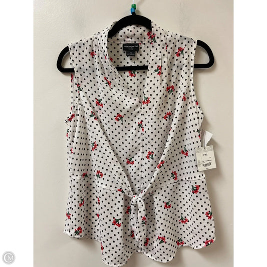 Top Sleeveless By Liz Claiborne In Black & White, Size: Mp