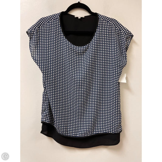Top Short Sleeve By Pleione In Black & Blue, Size: Xs