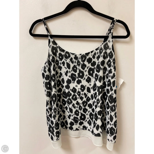 Top Sleeveless By Cynthia Rowley In Black & White, Size: L