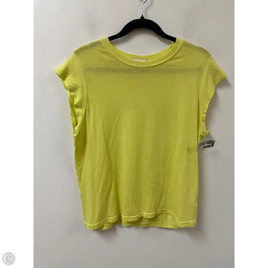 Top Short Sleeve By Michael Stars In Yellow, Size: M