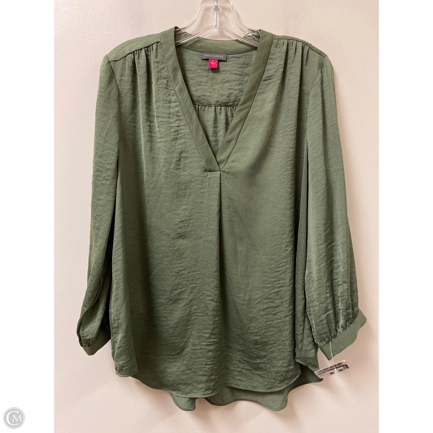 Top Long Sleeve By Vince Camuto In Green, Size: L