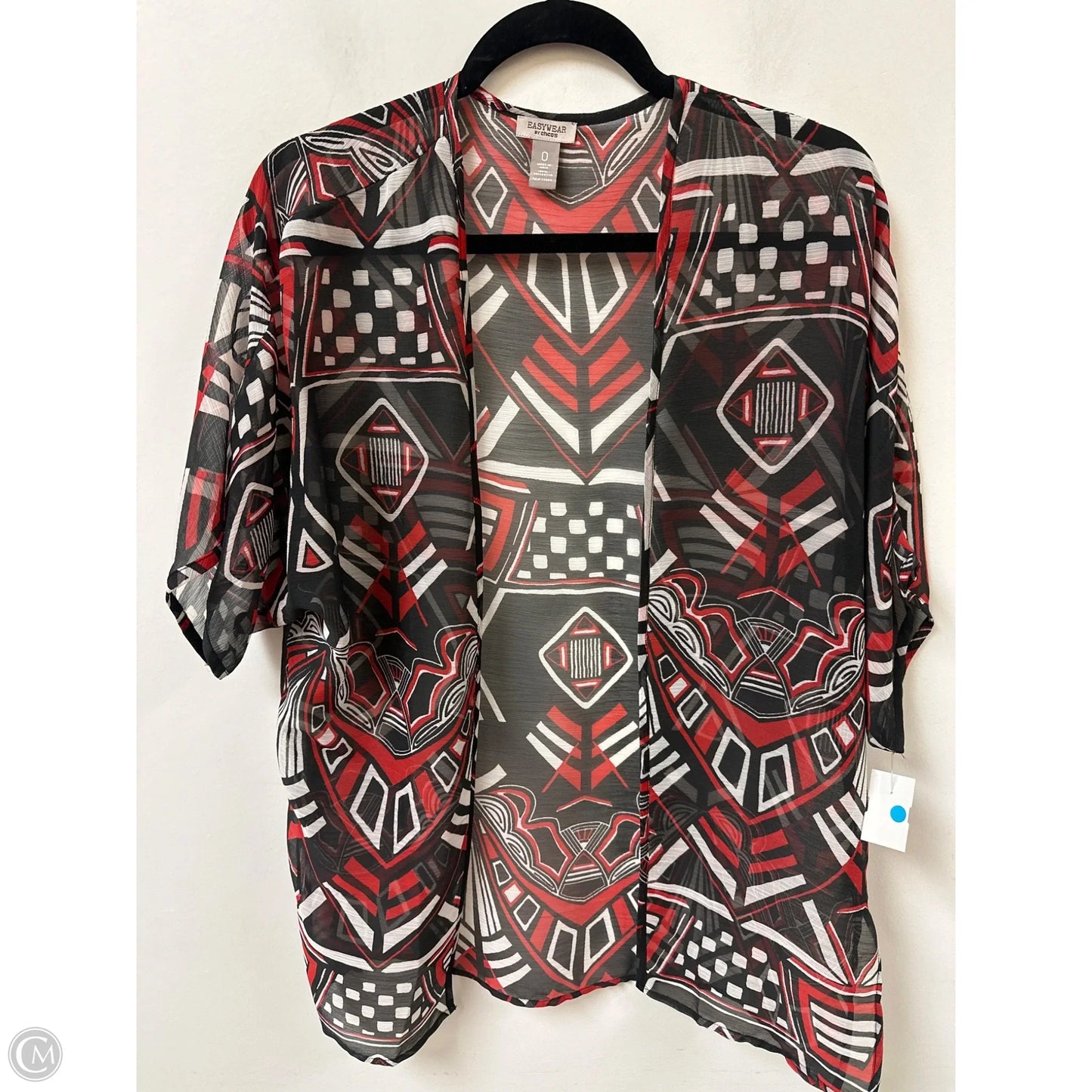 Kimono By Chicos In Black & Red, Size: S