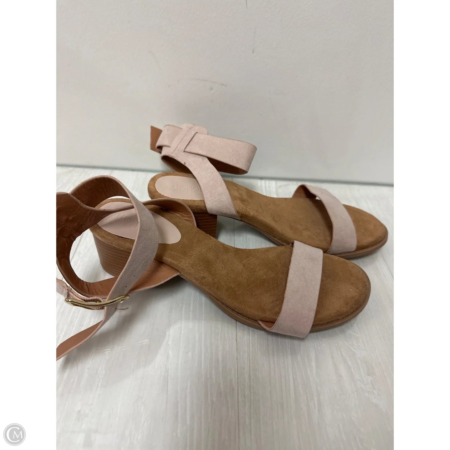 Sandals Heels Block By Charlotte Russe In Pink, Size: 11