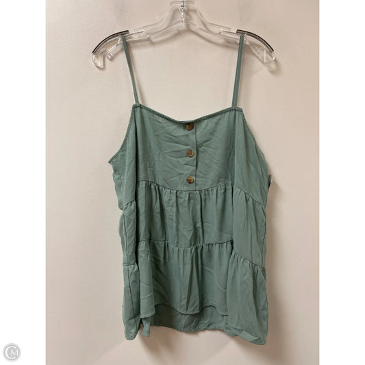 Top Sleeveless By Paper Crane In Green, Size: L