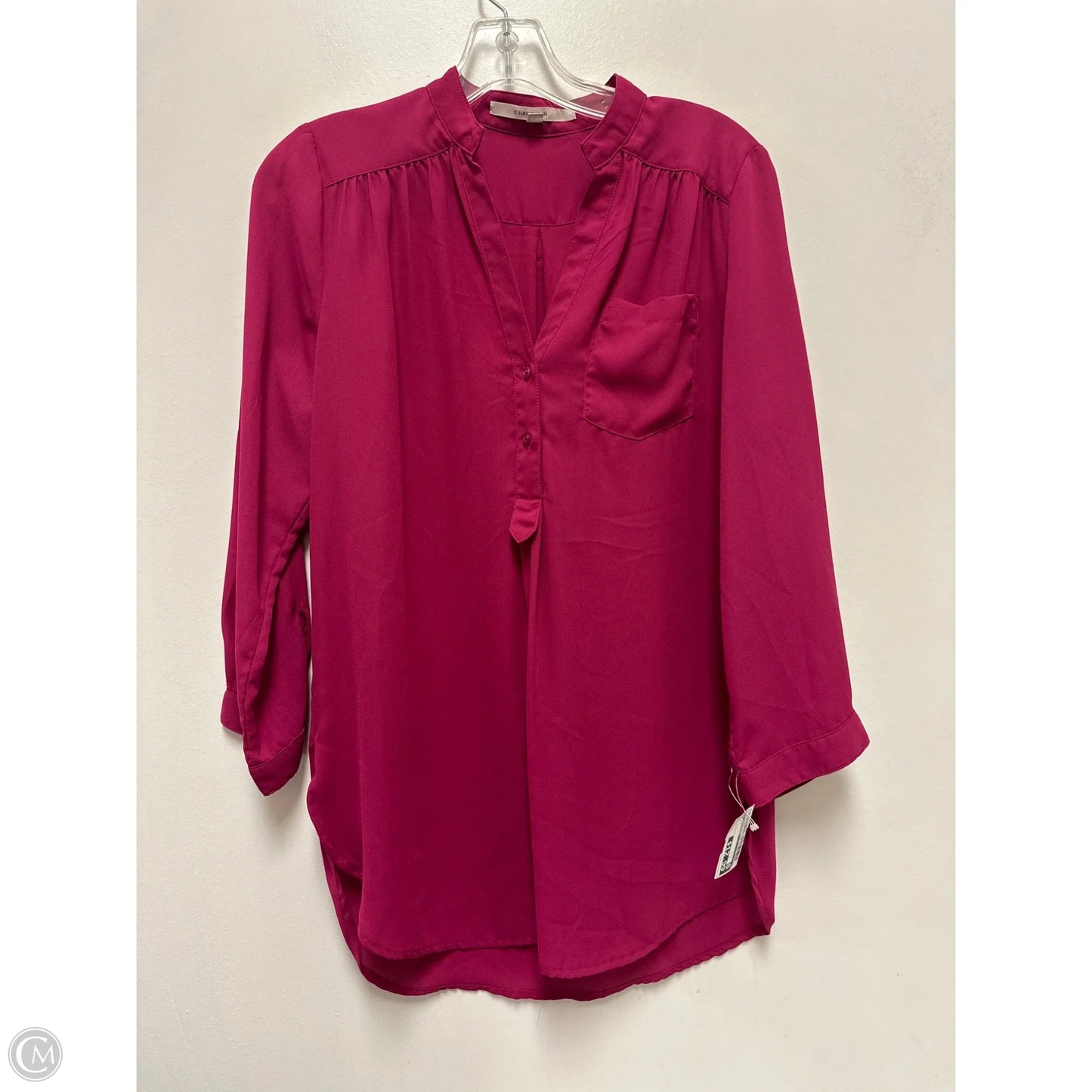 Top Long Sleeve By 41 Hawthorn In Pink, Size: M